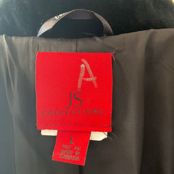 VTG Holiday Black Velvet Opera Long Coat Party Whimsigoth Evening Event Formal L - Picture 13 of 13